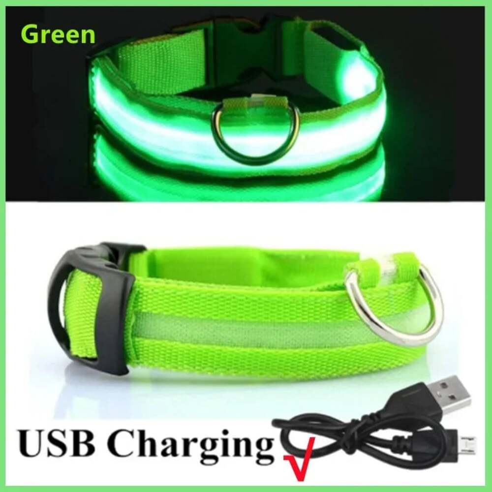 3 Modes Dog Luminous Charge Collar Led Usb Cat Dogs Collars Detachable Night Led